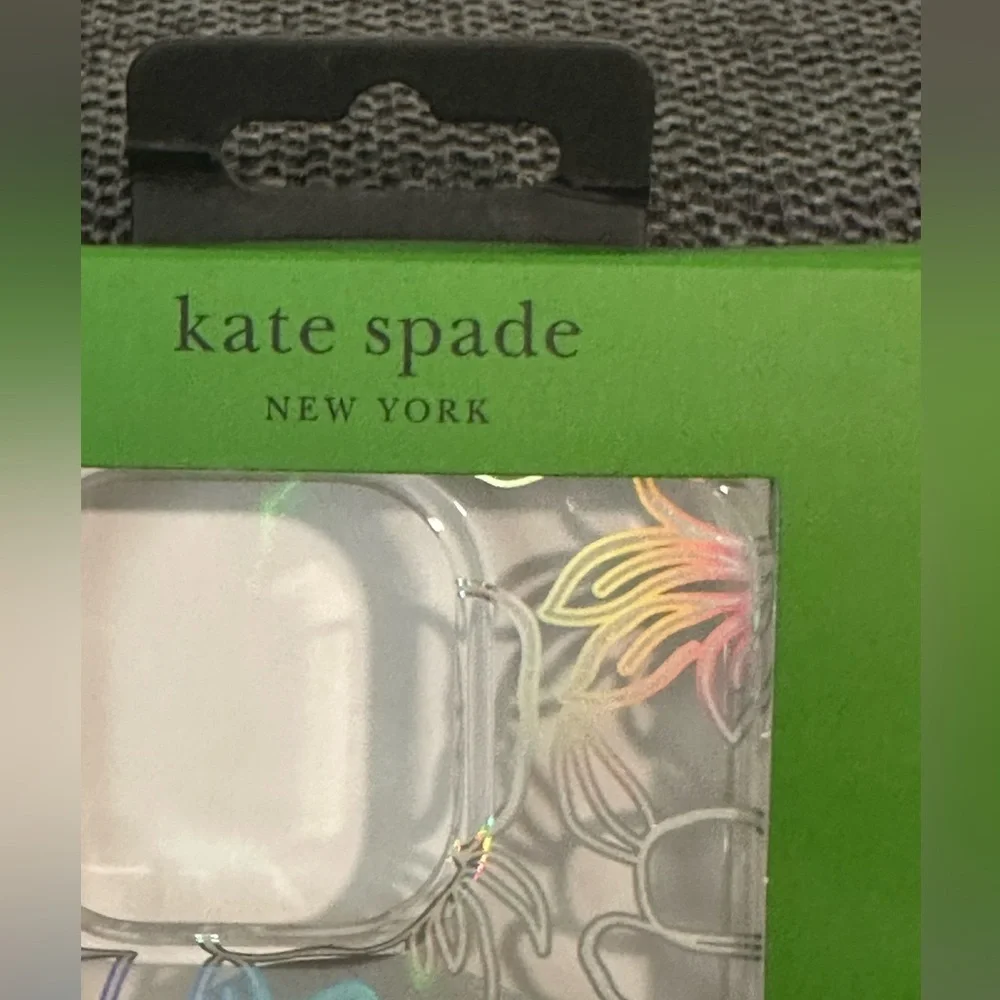 Kate Spade iPhone 15 Pro (6.1”) MagSafe Protective Case Floral Iridescent NIB